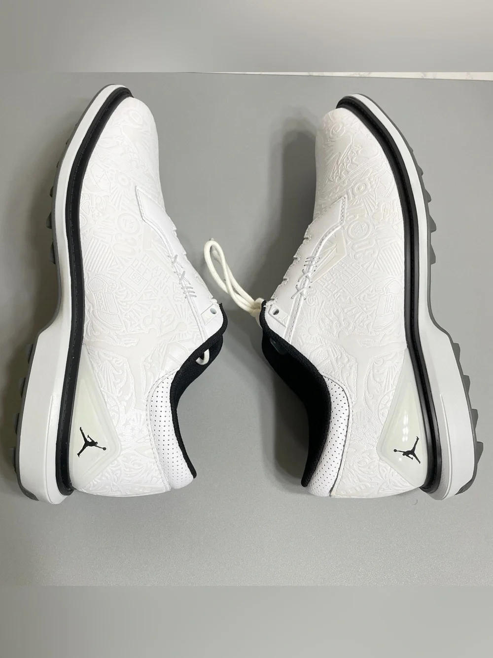 Nike Air Jordan ADG 5 White Platinum Golf Shoes Men's Size 9.5 FQ6642 102